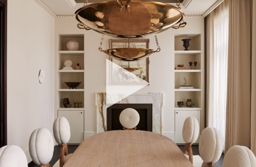 A refined residential dining room